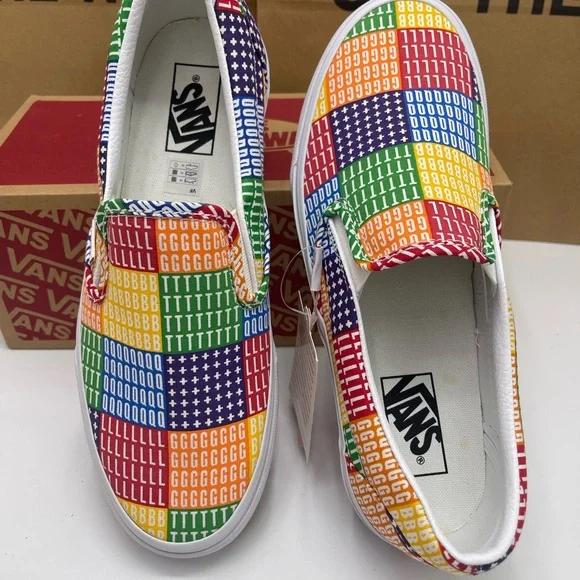 Vans Men's Shoes - Multicolor Classic Slip-On (Pride) Multi/True White Sneakers